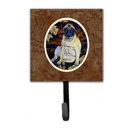 Carolines Treasures Fawn Pug in Fall Leaves Leash or Key Holder 7160SH4
